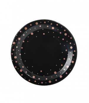 Party table ware - Plates rose/black