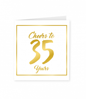 Gold white cards - 35 years