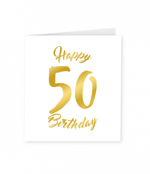 Gold white cards - 50 years