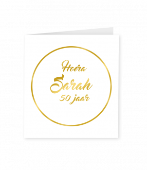 Gold white cards - Sarah 50