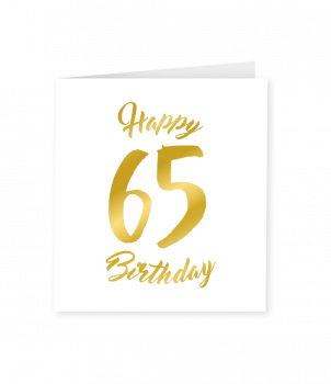 Gold white cards - 65 years