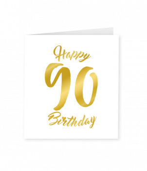 Gold white cards - 90 years