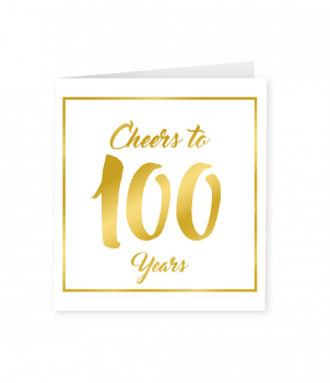 Gold white cards - 100 years