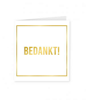 Gold white cards - Bedankt