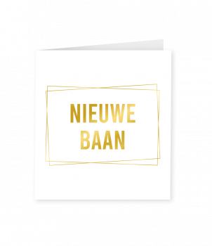 Gold white cards - Nieuwe baan