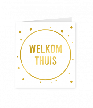 Gold white cards - Welkom thuis