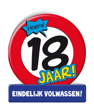 Wenskaarten - 18 jaar verkeersbord