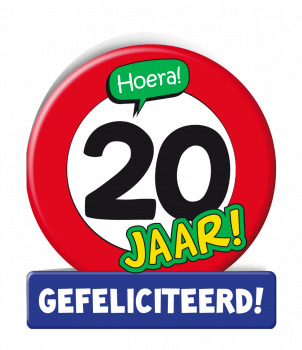 Wenskaarten - 20 jaar verkeersbord