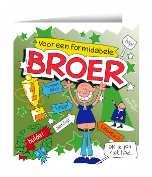 Wenskaarten - Broer cartoon