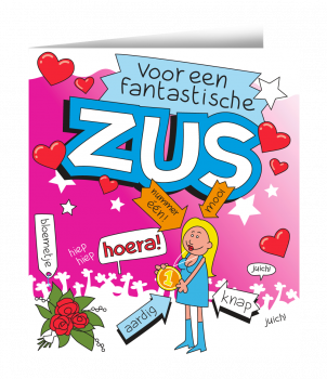 Wenskaarten - Zus cartoon