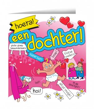 Wenskaarten - Dochter cartoon