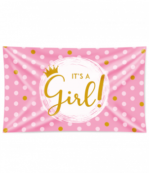 Gevel vlag - It's a girl!