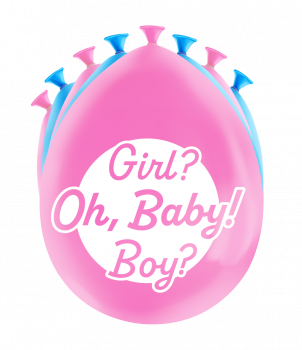 Happy party balloons - Gender reveal