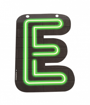 Neon letter - E