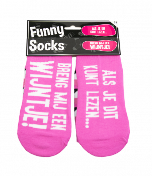 Funny socks - Breng mij een wijntje!