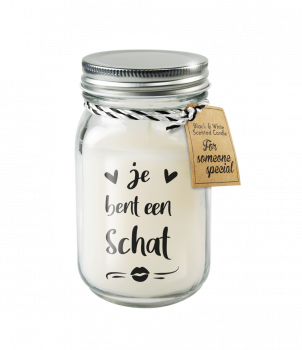 Black & White scented candles - Je bent een schat