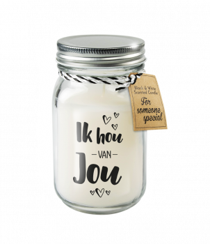 Black & White scented candles - Ik hou van jou