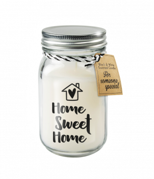 Black & White scented candles - Home sweet home