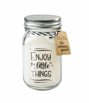 Black & White scented candles - Enjoy the little things