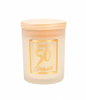 Small scented candles gold/white - 50 years
