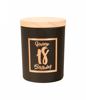Small scented candles rosé/black - 18 years