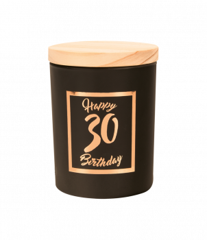 Small scented candles rosé/black - 30 years