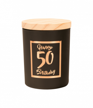 Small scented candles rosé/black - 50 years