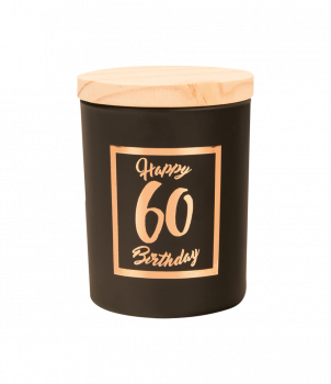 Small scented candles rosé/black - 60 years