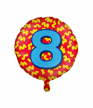 Happy foil balloons - 8 years