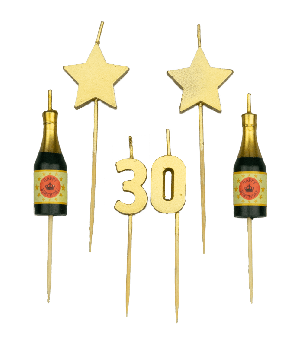 Party cake candles - 30 years