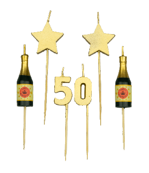 Party cake candles - 50 years