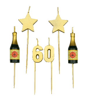 Party cake candles - 60 years