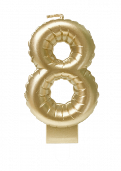 Foil balloon candle gold - 8