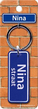 Straatnaam sleutelhanger - Nina
