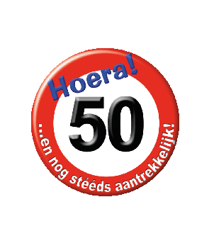 Button klein - 50 jaar verkeersbord