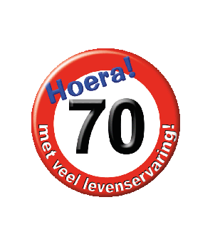 Button klein - 70 jaar verkeersbord