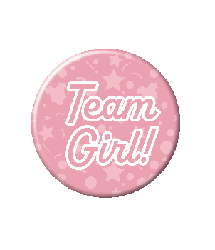 Button klein - Gender reveal team girl