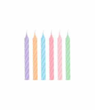 Cake candles - Pastel colour