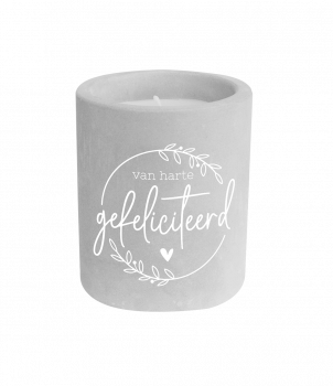 Cement candle - Gefeliciteerd