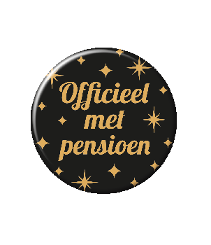 Classy party badge - pensioen