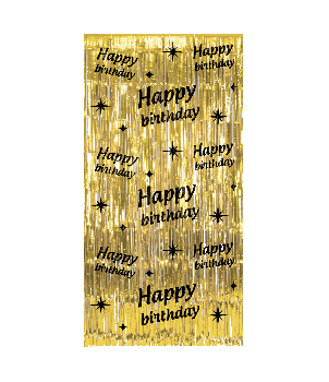 Classy Party Curtain - Happy Birthday