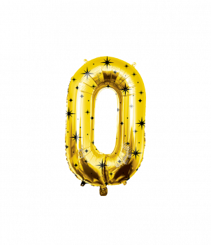Classy party foil balloon number 86 cm - no.0