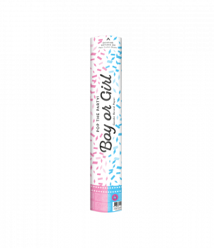 Confetti shooter 40 cm - Gender reveal girl paper