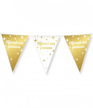 Fancy party flags foil - Pensioen