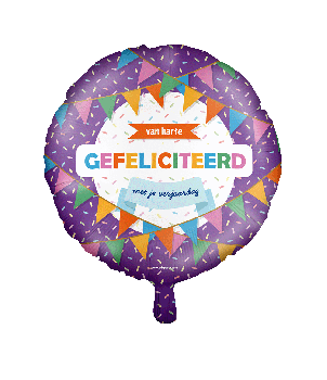 Foil balloon - Gefeliciteerd