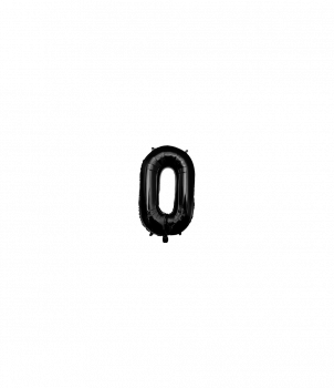 Foil Balloon 40 cm- no.0 Black