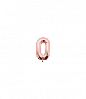 Foil Balloon 40 cm- no.0 Rose Gold