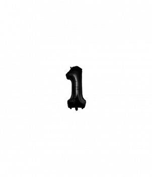 Foil Balloon 40 cm- no.1 Black