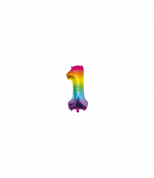 Foil Balloon 40 cm- no.1 Rainbow