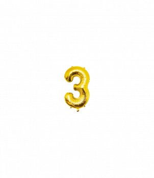 Foil Balloon 40 cm- no.3 Gold